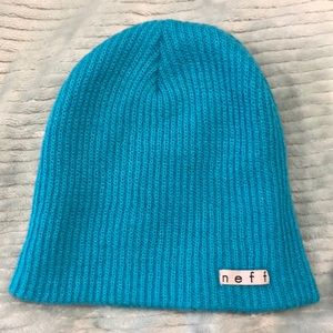 Neff light blue beanie